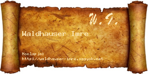 Waldhauser Imre névjegykártya