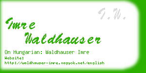 imre waldhauser business card